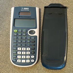 TI-30XS MULTIVIEW CALCULATOR with cover TEXAS INSTRUMENTS school works great EUC